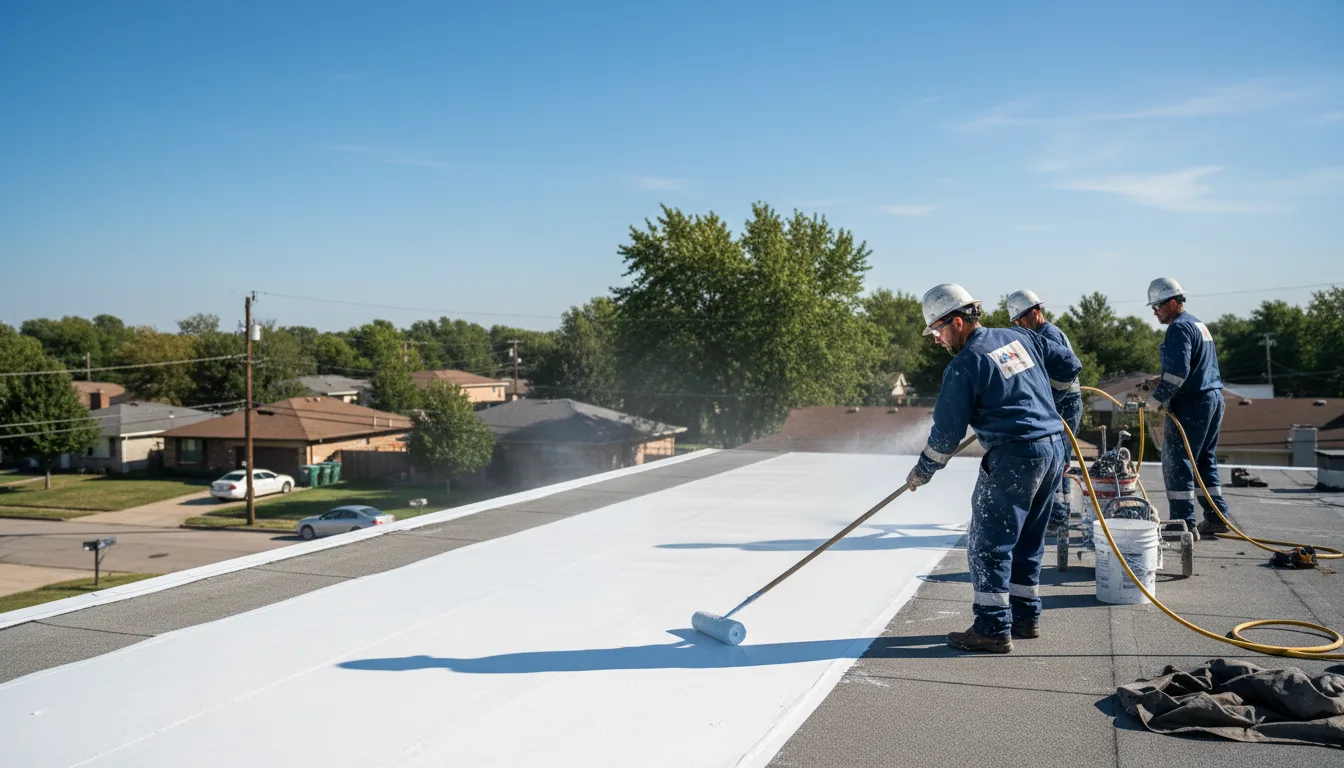 Commercial roof coating in Milroy, IN near me